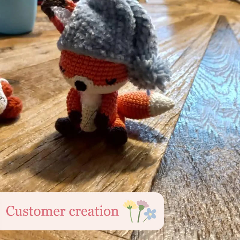 Diy Handmade Asleep Fox Crochet Kit - Lovely Animal Doll | Nice Birthday Gifts | Beginners Needle Artwork - image 6