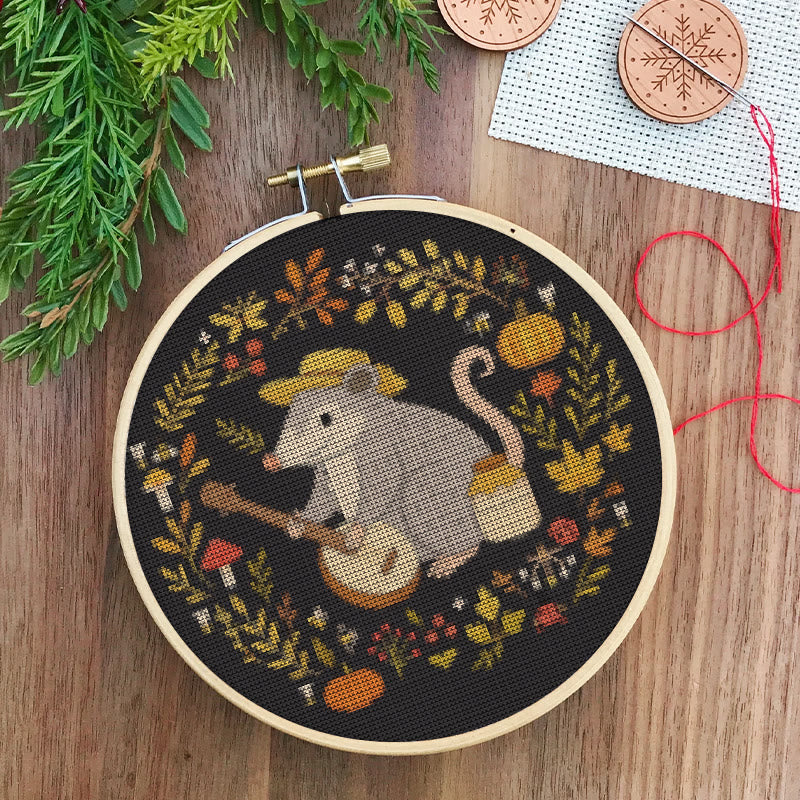Cross Stitch Kit - Music Mouse | Adorable Animal Needlework | Perfect For Handmade Crafters - image 2