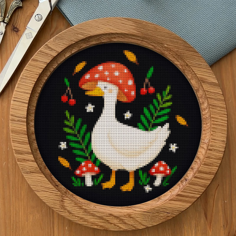 Cross Stitch Kit - Mushroom Goose | Unique Animal Stitch Craft | Perfect Gifts For Sewing Lovers - image 2