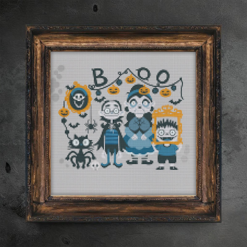 Cross Stitch Kit - Halloween Creepy Vampire | Perfect For Wall Decor | Diy Handmade Artwork - image 7