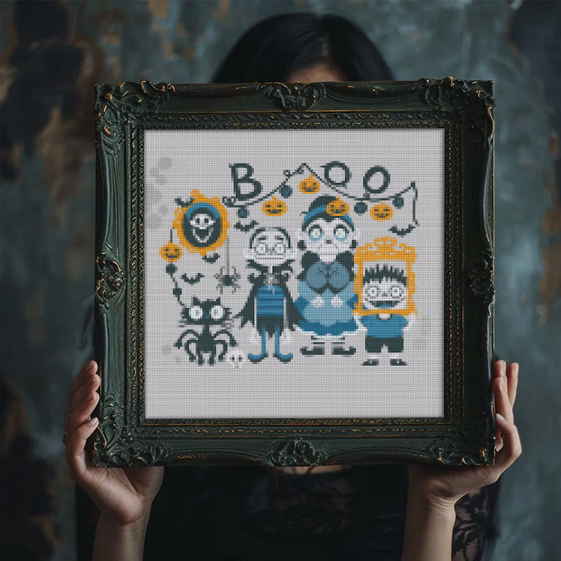 Cross Stitch Kit - Halloween Creepy Vampire | Perfect For Wall Decor | Diy Handmade Artwork - image 8