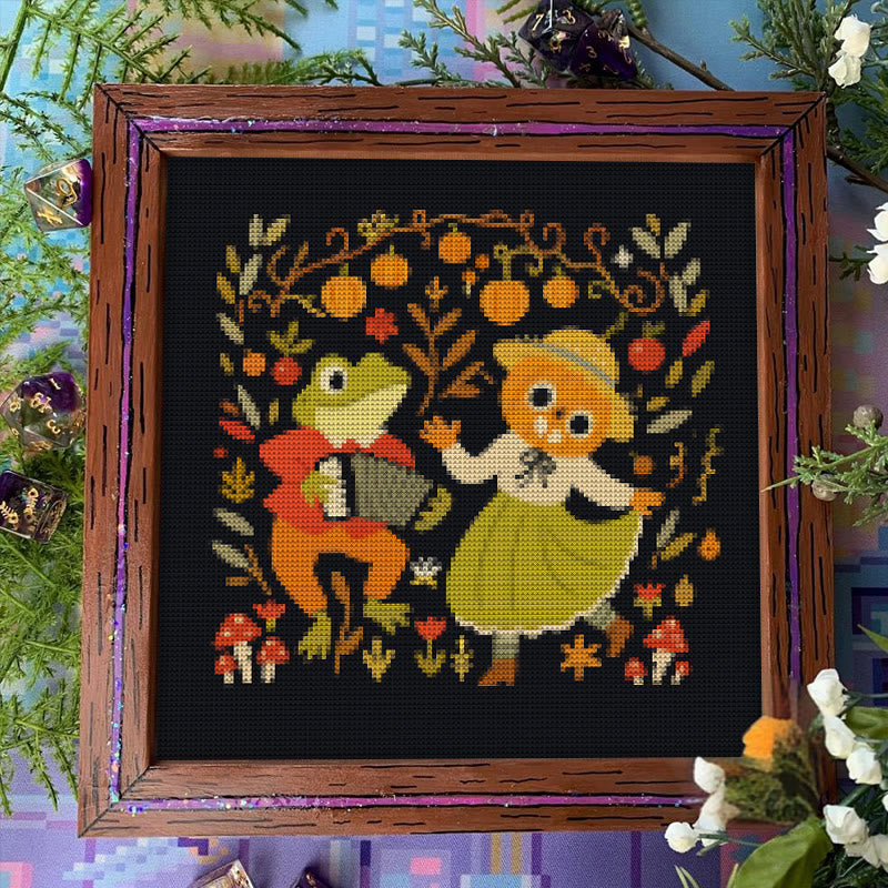 Cross Stitch Kit - Halloween Frog Pumpkin | Hose Decoration Artwork | Spooky Halloween Craft - image 8