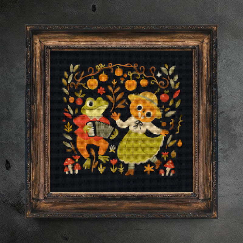 Cross Stitch Kit - Halloween Frog Pumpkin | Hose Decoration Artwork | Spooky Halloween Craft - image 5