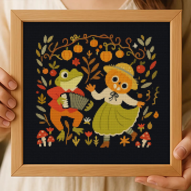 Cross Stitch Kit - Halloween Frog Pumpkin | Hose Decoration Artwork | Spooky Halloween Craft - image 7