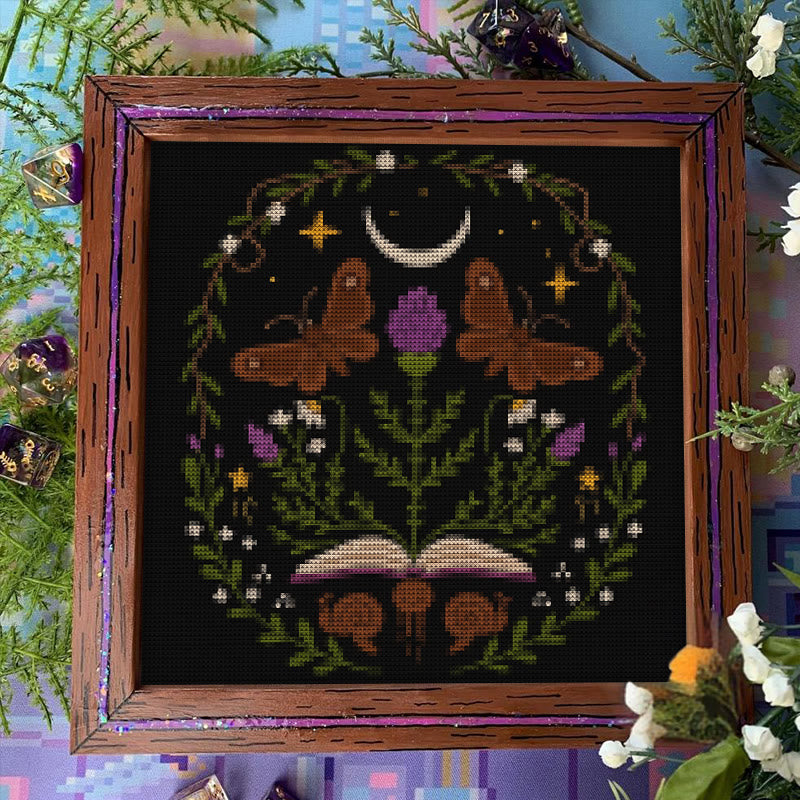 Cross Stitch Kit - Flowers And Butterflies | Beginner Needlework Set | Home Ornament Handicraft - image 1