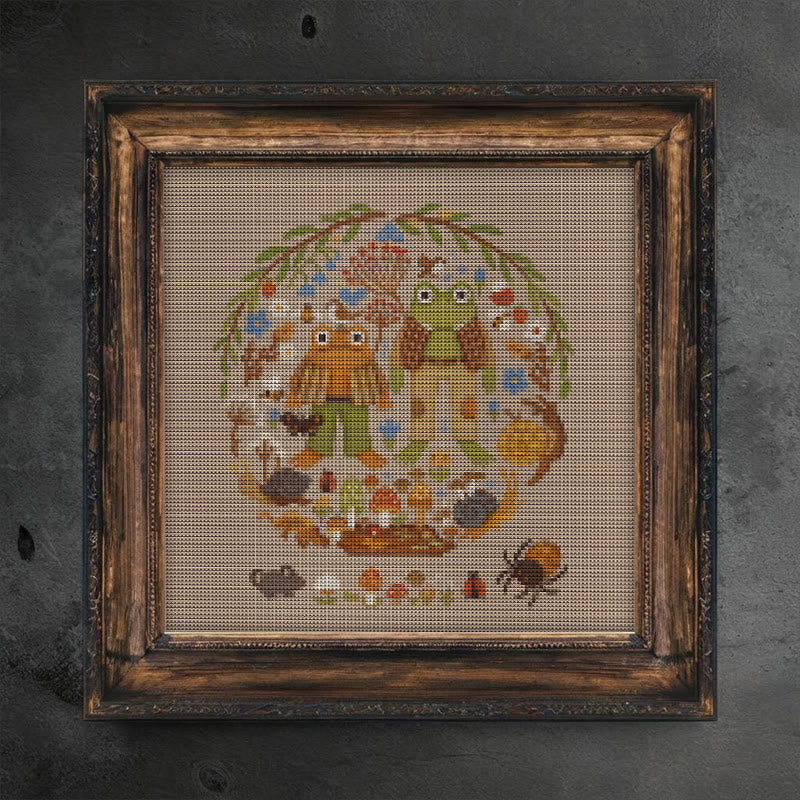 Cross Stitch Kit - Forest Frogs | Unique Animal Handicraft  | Starter Needle Craft - image 7