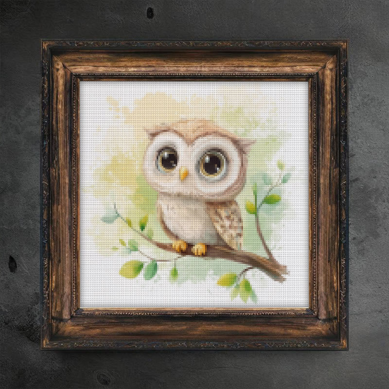 Cross Stitch Kit - Adorable Baby Owl | Easy Animal Needlework | Diy Hanging Paintings - image 6