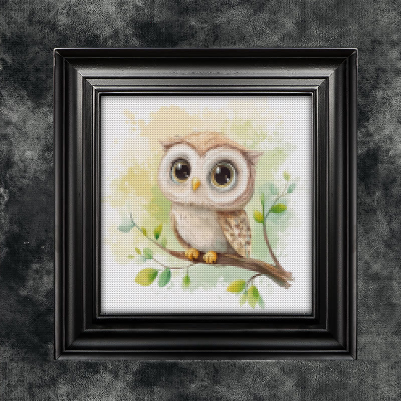 Cross Stitch Kit - Adorable Baby Owl | Easy Animal Needlework | Diy Hanging Paintings - image 8