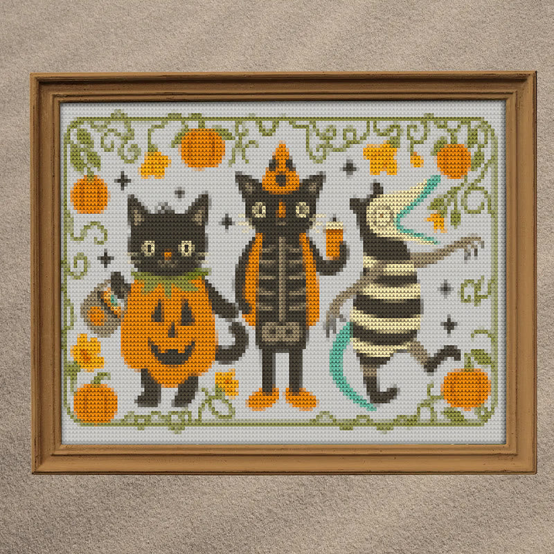 Cross Stitch Kit - Halloween Black Cat | Halloween Desk Decor | Handicraft Gifts For Crafter - image 4