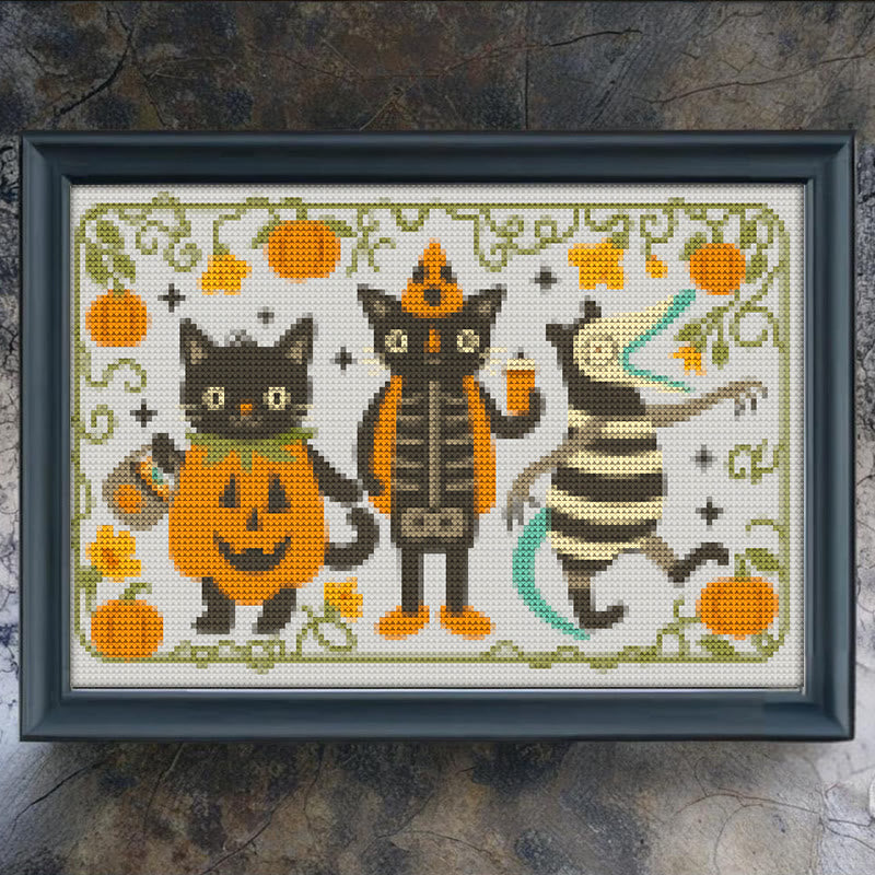 Cross Stitch Kit - Halloween Black Cat | Halloween Desk Decor | Handicraft Gifts For Crafter - image 6