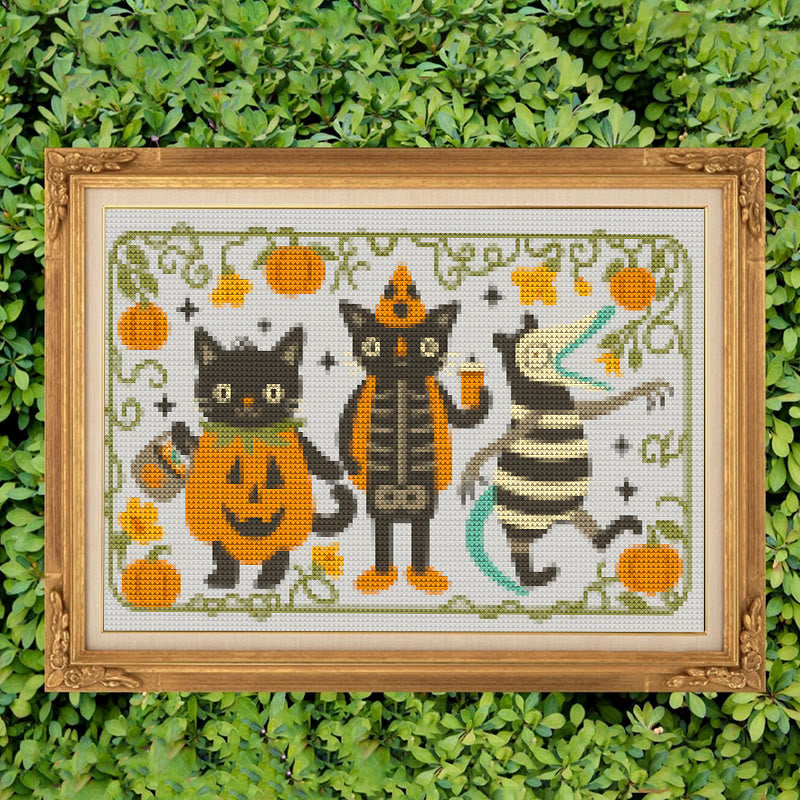 Cross Stitch Kit - Halloween Black Cat | Halloween Desk Decor | Handicraft Gifts For Crafter - image 5