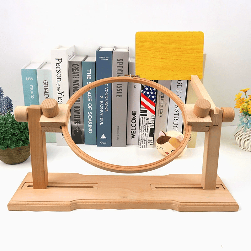 Wooden Embroidery Desktop Stand | Adjustable Embroidery 360 Degree Rotating Hoop Holder |  Adjustable Cross Stitch Supplies | Suitable For Sewing Craft Projects - image 3