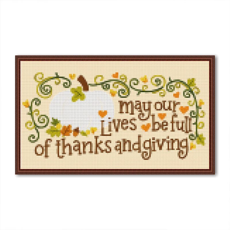 Cross Stitch Kit - Thanksgiving Blessings | Easy Handmade Needlepoint | Unique Home Ornament - image 9