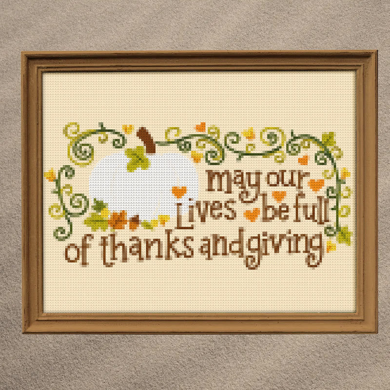 Cross Stitch Kit - Thanksgiving Blessings | Easy Handmade Needlepoint | Unique Home Ornament - image 6