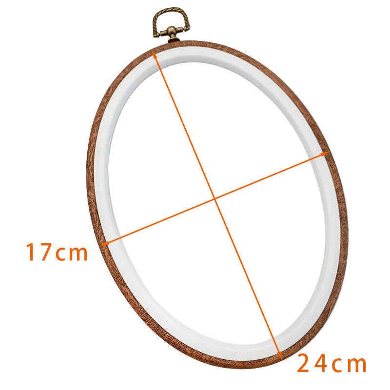 Oval Embroidery Hoop - Diy Sewing Frame | Multiple Sizes Cross Stitch Hoop | Perfect For Wall Hanging | Handmede Starter Gifts - 17*24cm - 2pcs - image 7