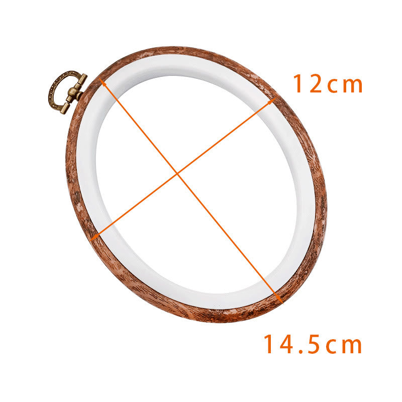 Oval Embroidery Hoop - Diy Sewing Frame | Multiple Sizes Cross Stitch Hoop | Perfect For Wall Hanging | Handmede Starter Gifts - 12*14.5cm - 2pcs - image 5