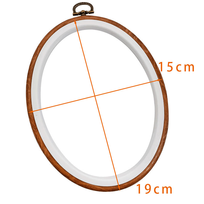 Oval Embroidery Hoop - Diy Sewing Frame | Multiple Sizes Cross Stitch Hoop | Perfect For Wall Hanging | Handmede Starter Gifts - 15*19cm - 2pcs - image 6