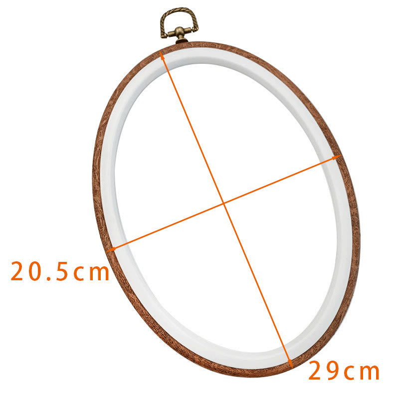 Oval Embroidery Hoop - Diy Sewing Frame | Multiple Sizes Cross Stitch Hoop | Perfect For Wall Hanging | Handmede Starter Gifts - 20.5*29cm - 2pcs - image 8