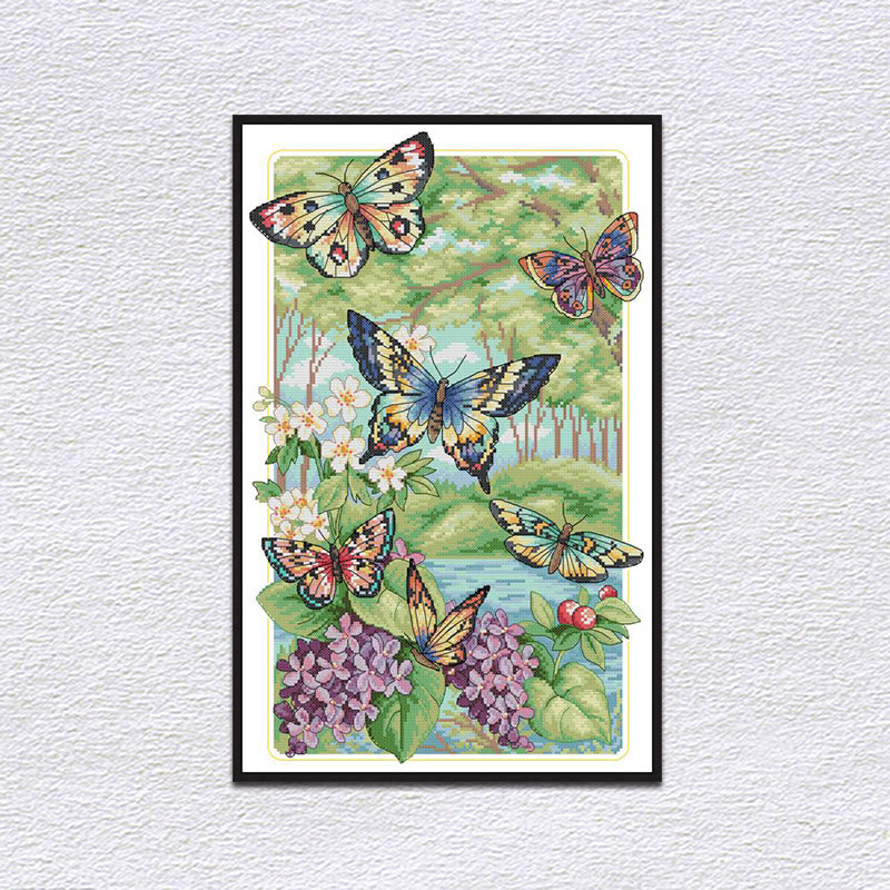 Cross Stitch Kit - Forest Butterfly | Nice Sewing Craft | Perfect For Needle Beginner - image 5