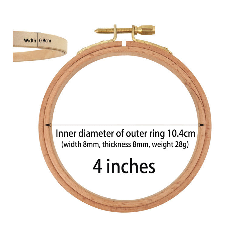 Wooden Hoop Packs  For Art Craft Sewing And Wall Ornaments - 4 inch (10.4 cm) Set of 3 Hoops - image 3