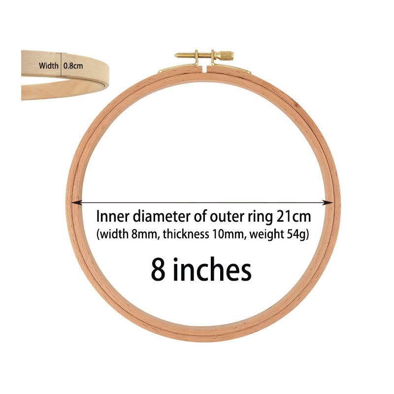 Wooden Hoop Packs  For Art Craft Sewing And Wall Ornaments - 8 inch (21 cm) Set of 2 Hoops - image 7