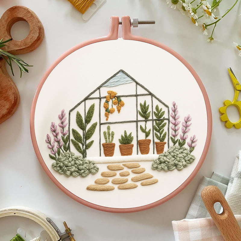 Rubbyoo Embroidery Kit - Botanical Greenhouse | Handmade Collection | Diy Decoration Craft - image 3