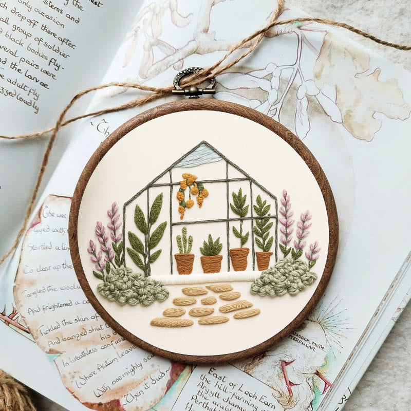 Rubbyoo Embroidery Kit - Botanical Greenhouse | Handmade Collection | Diy Decoration Craft - image 2