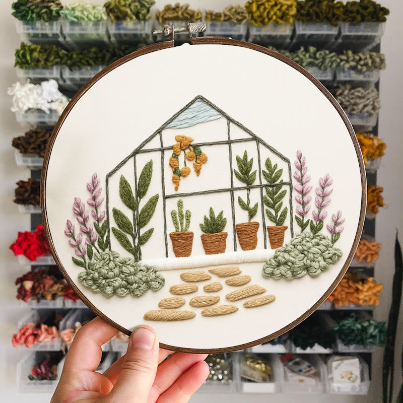 Rubbyoo Embroidery Kit - Botanical Greenhouse | Handmade Collection | Diy Decoration Craft - image 5