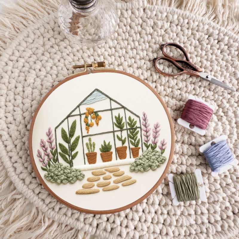 Rubbyoo Embroidery Kit - Botanical Greenhouse | Handmade Collection | Diy Decoration Craft - image 4
