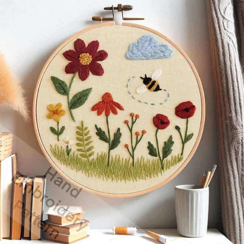 Rubbyoo Embroidery Kit - Spring Flowers | Easy Needle Craft | Perfect Table  Decoration - image 7