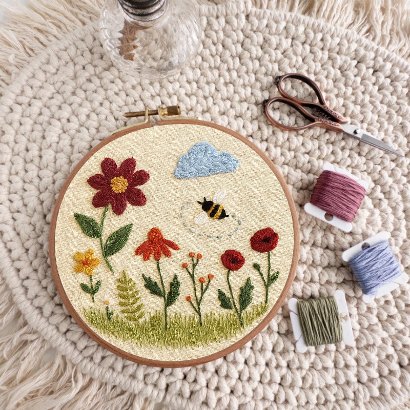 Rubbyoo Embroidery Kit - Spring Flowers | Easy Needle Craft | Perfect Table  Decoration - image 8