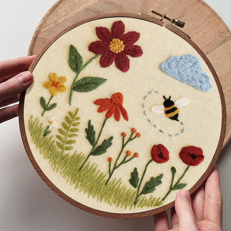 Rubbyoo Embroidery Kit - Spring Flowers | Easy Needle Craft | Perfect Table  Decoration - image 5