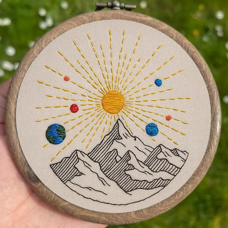 Rubbyoo Embroidery Kit - Shining Mountain | Diy Landscape Artwork | Starter Handicraft - image 6