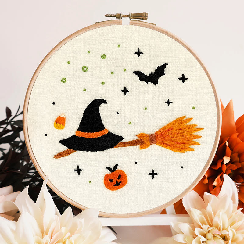 Rubbyoo Embroidery Kit - Magic Broom | Creative Halloween Craft | Perfect For Beginners - image 6