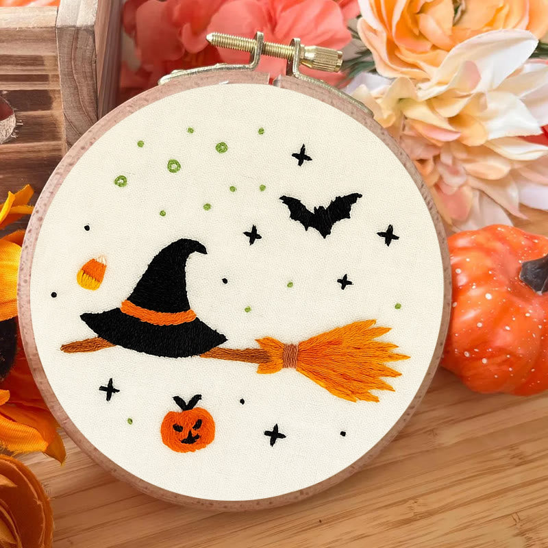 Rubbyoo Embroidery Kit - Magic Broom | Creative Halloween Craft | Perfect For Beginners - image 5