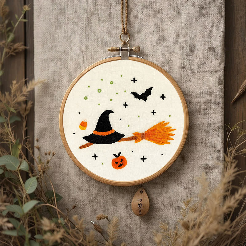 Rubbyoo Embroidery Kit - Magic Broom | Creative Halloween Craft | Perfect For Beginners - image 7