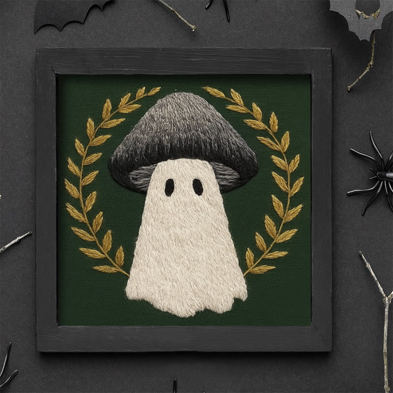 Rubbyoo Embroidery Kit -  Ghost Mushroom | Diy Halloween Handicraft | Needlework For Beginners  - image 7