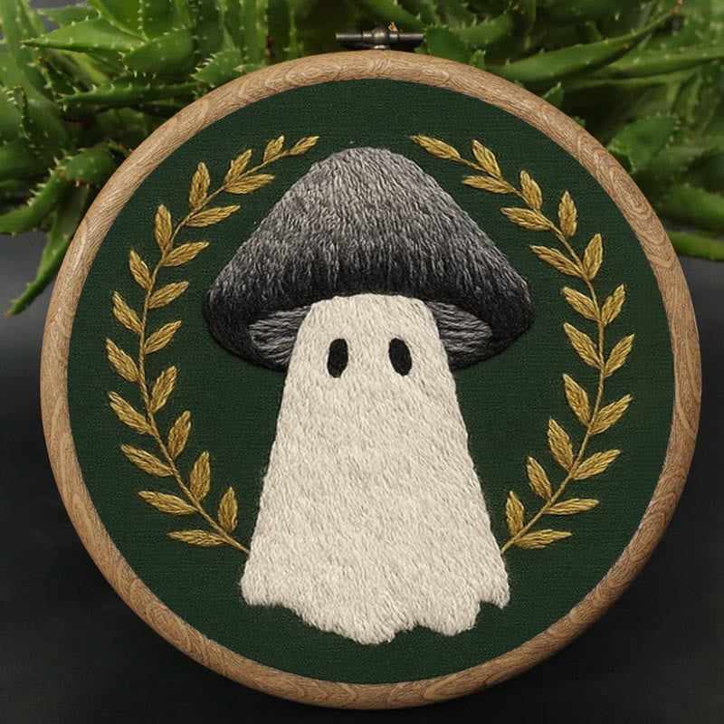 Rubbyoo Embroidery Kit -  Ghost Mushroom | Diy Halloween Handicraft | Needlework For Beginners  - image 5