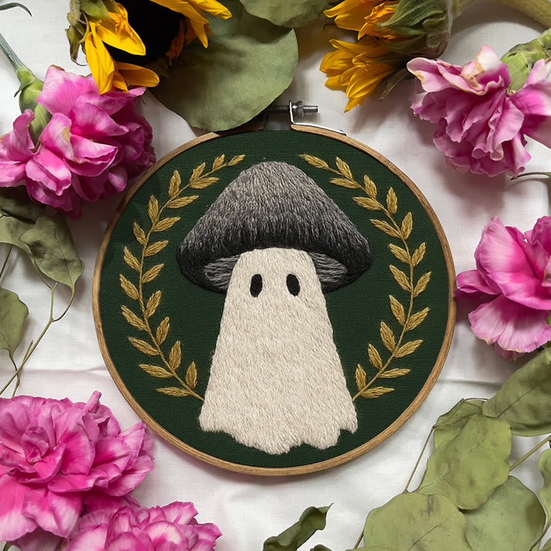 Rubbyoo Embroidery Kit -  Ghost Mushroom | Diy Halloween Handicraft | Needlework For Beginners  - image 8