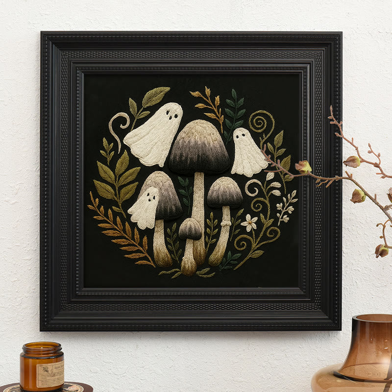 Rubbyoo Embroidery Kit - Halloween Spooky Ghosts | Halloween Wallhanging Ornament | Diy Needle Artwork - Embroidery Kit Plus An Extra Frame - image 9