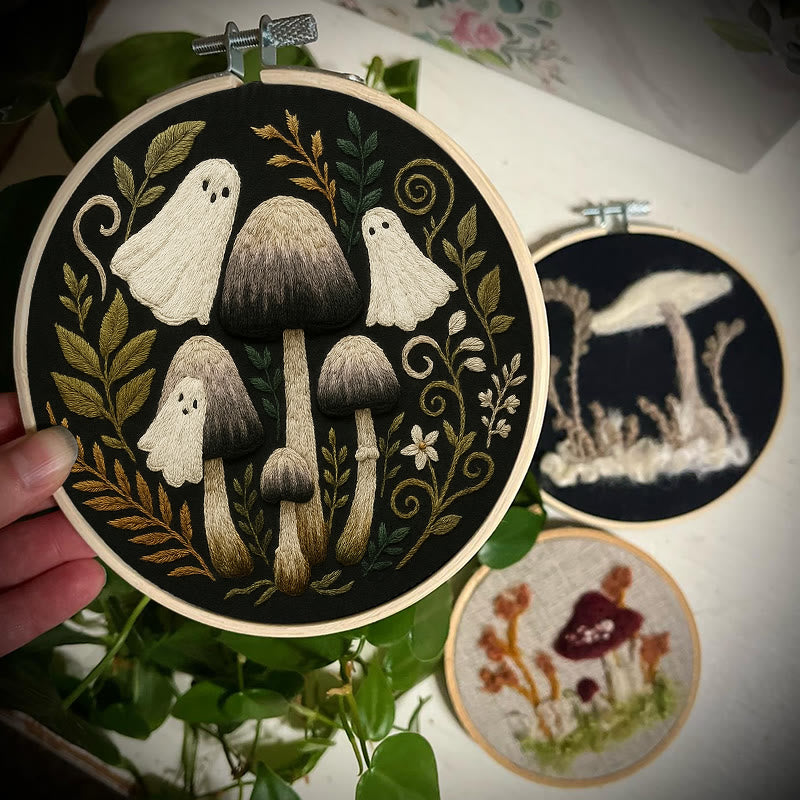 Rubbyoo Embroidery Kit - Halloween Spooky Ghosts | Halloween Wallhanging Ornament | Diy Needle Artwork - image 1