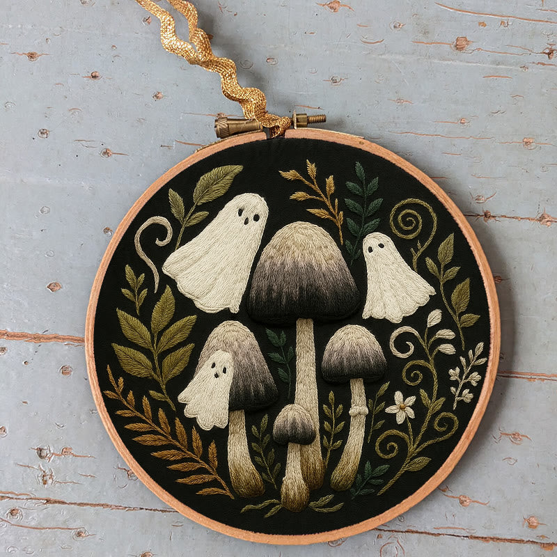 Rubbyoo Embroidery Kit - Halloween Spooky Ghosts | Halloween Wallhanging Ornament | Diy Needle Artwork - image 2