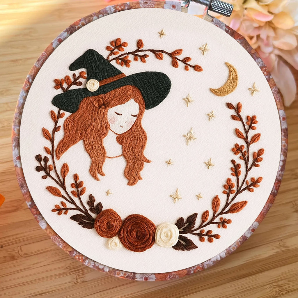 Rubbyoo Embroidery Kit - Halloween Witch | Unique Halloween Gifts | Nice For Room Decoration - image 7