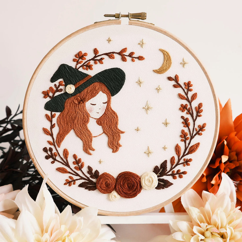 Rubbyoo Embroidery Kit - Halloween Witch | Unique Halloween Gifts | Nice For Room Decoration - image 3