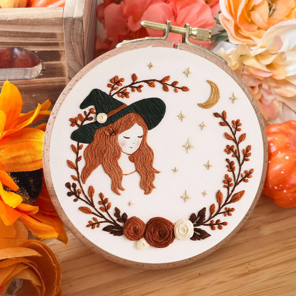 Rubbyoo Embroidery Kit - Halloween Witch | Unique Halloween Gifts | Nice For Room Decoration - image 6