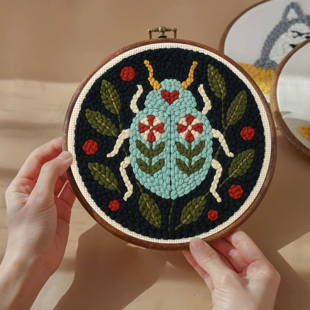  Beetle Punch Needle  Kit - Unique Insect Handicraft | Special Desk Decor - image 5