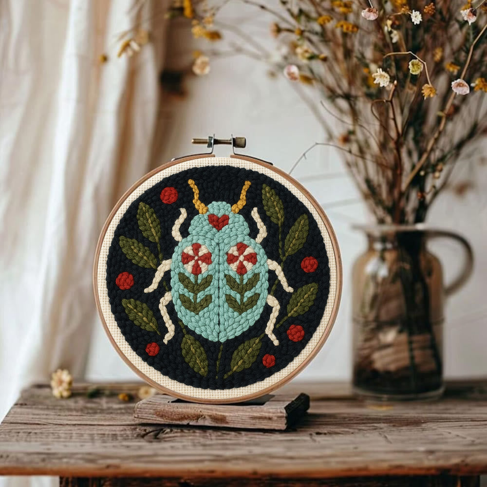  Beetle Punch Needle  Kit - Unique Insect Handicraft | Special Desk Decor - image 4