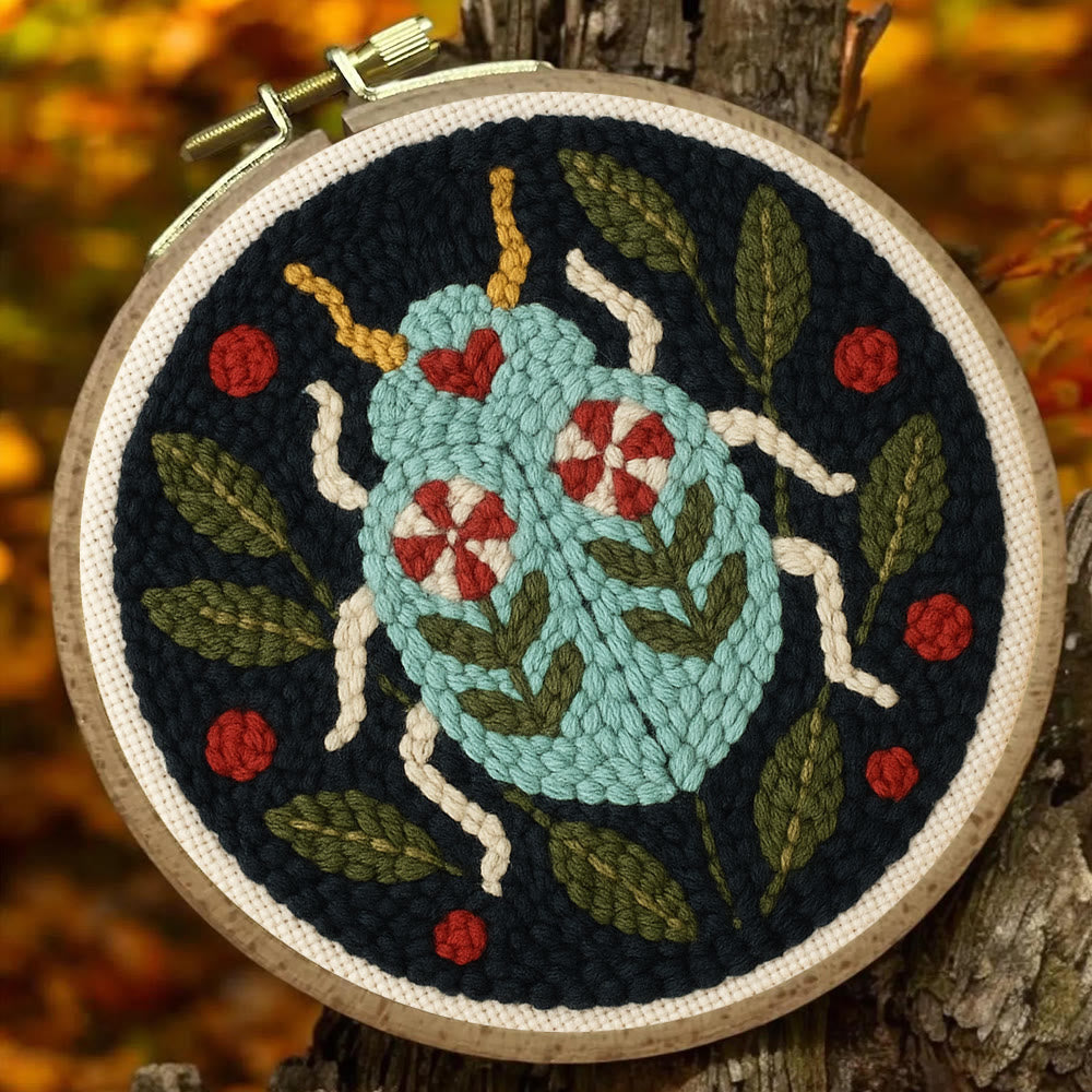  Beetle Punch Needle  Kit - Unique Insect Handicraft | Special Desk Decor - image 3