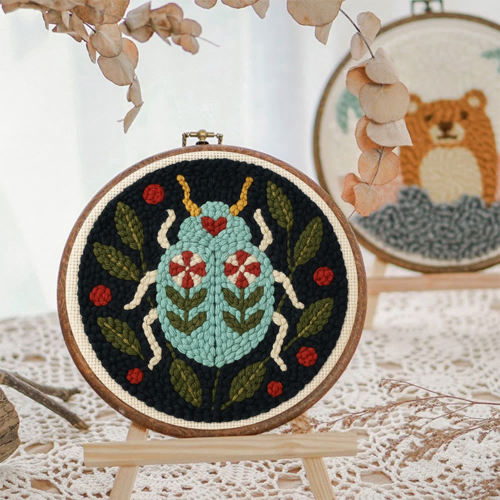  Beetle Punch Needle  Kit - Unique Insect Handicraft | Special Desk Decor - image 6