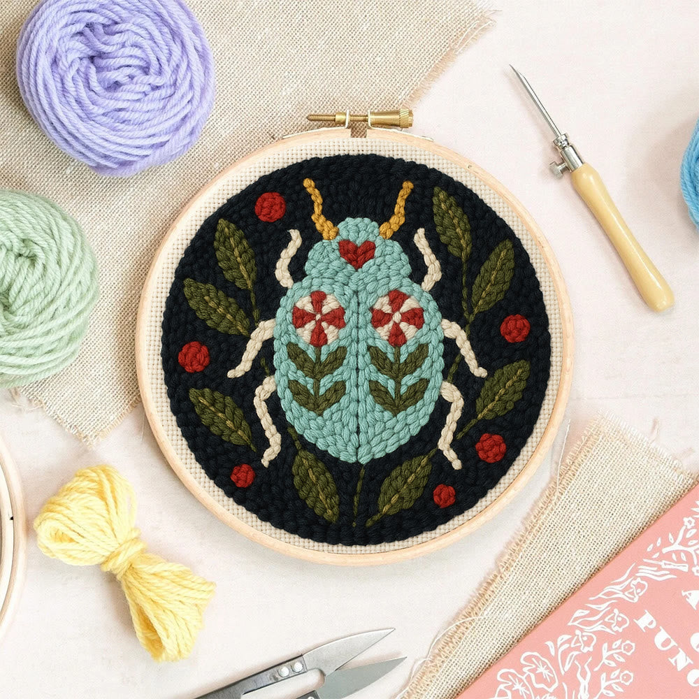  Beetle Punch Needle  Kit - Unique Insect Handicraft | Special Desk Decor - image 7